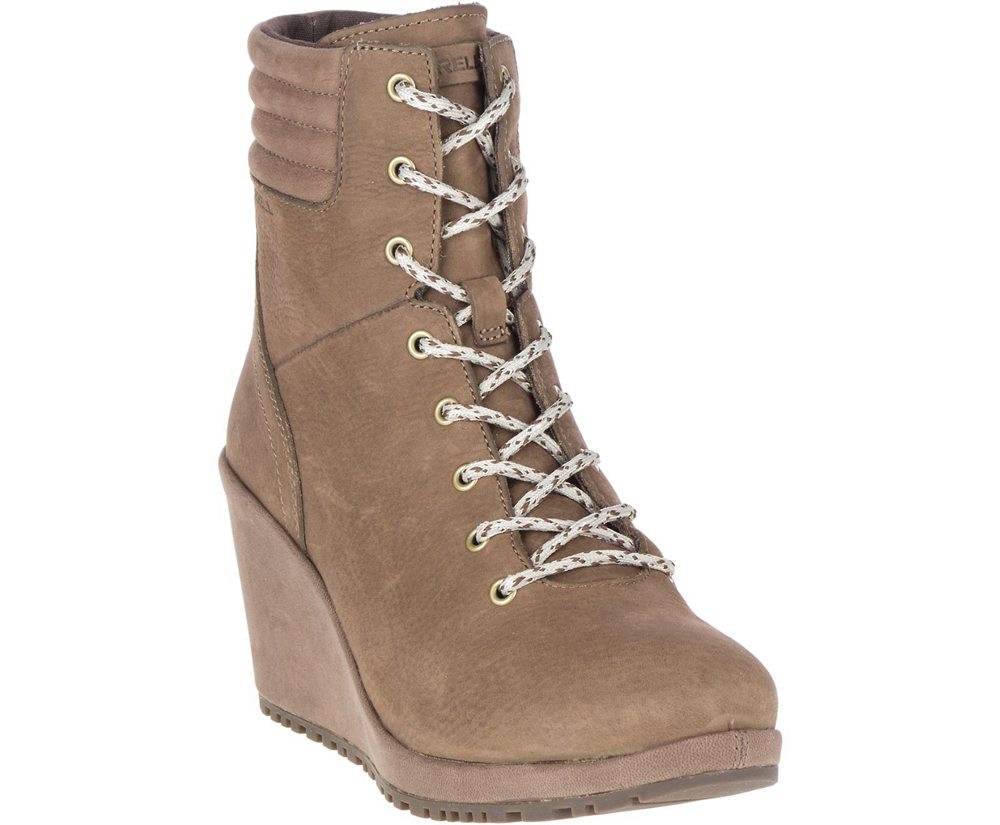 Merrell Boots Brown - Tremblant Wedge Waterproof - Womens 51OBQYUWJ